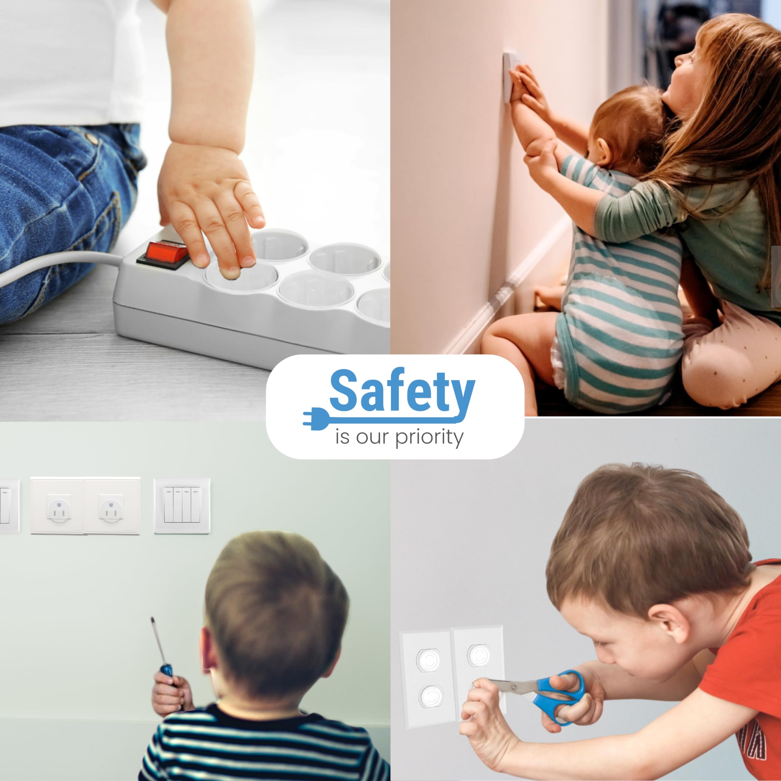 Copertura per presa elettrica a prova di bambino, copertura trasparente per prese elettriche a prova di bambino, installazione semplice e proteggi i tuoi bambini con coperture per prese di corrente