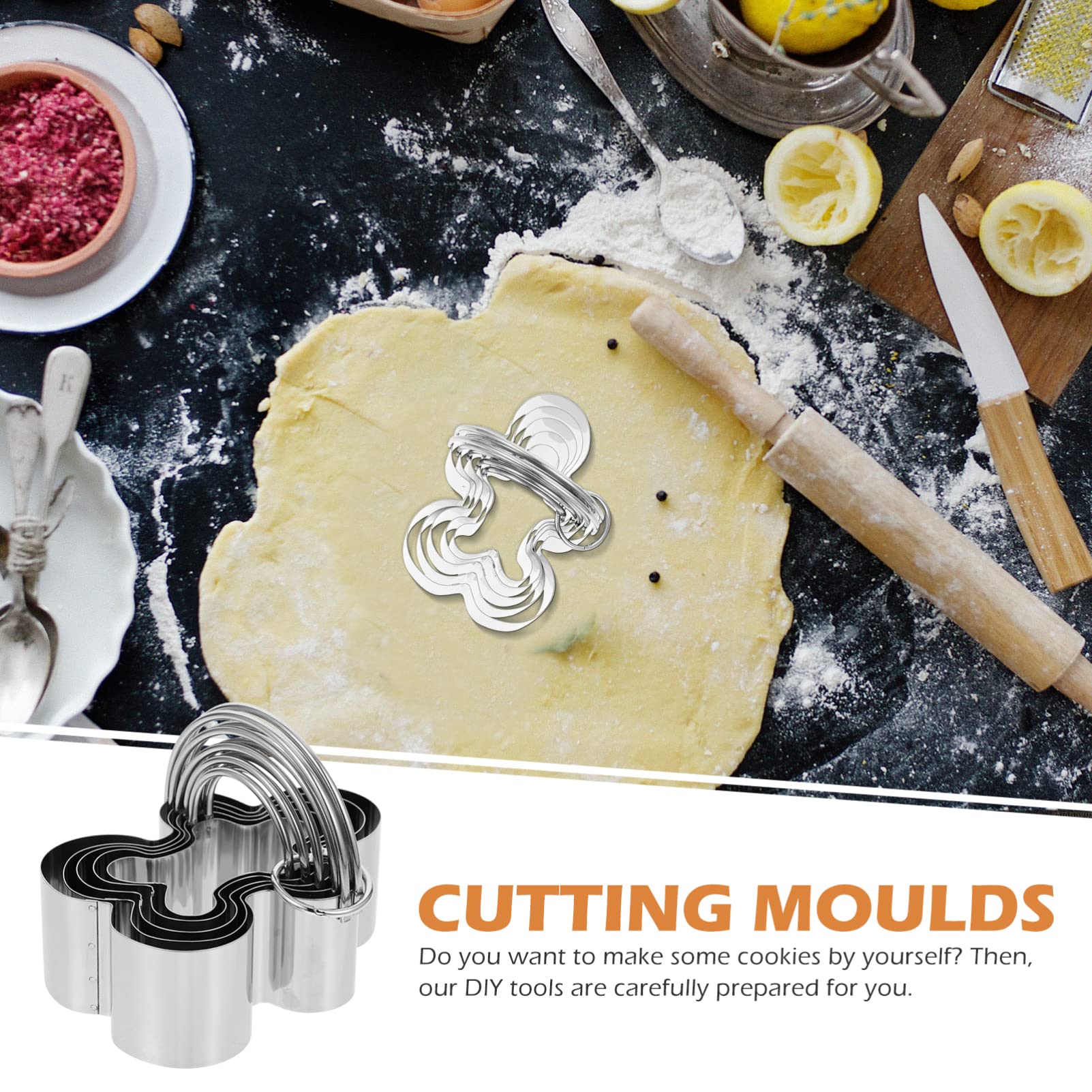 3 Sätze Ausstechformen backformen baking form keksstempel keksförmchen cookie jar keksausstecher selber machen Süßigkeiten-Ausstecher - Keksformen Rostfreier Stahl TOPBATHY