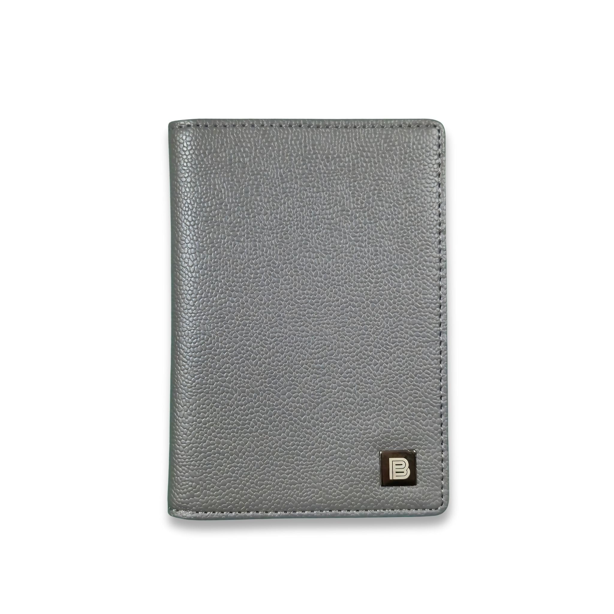 Vegan Leather Passport Holder Cover, Cruelty-Fee Leather Passport Case with RFID Blocking for Men and Women, fits 2 Passport Wallet and Case for Cards and Documents, Grey-image-17