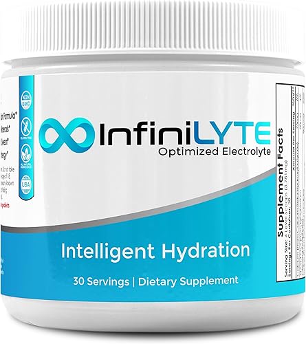 Nootropics Depot InfiniLYTE  Polvo de electrolitos optimizado  Apto para dietas cetogénicas, veganas, sin OMG y sin azúcar, sin sabor, 30 porciones
