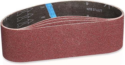 POTUINOM Cinturón de lijado de 4 x 36 pulgadas, correas lijadoras de cinturón de grano 60, mejor para lijar madera, metal y pintura (paquete de 4)
