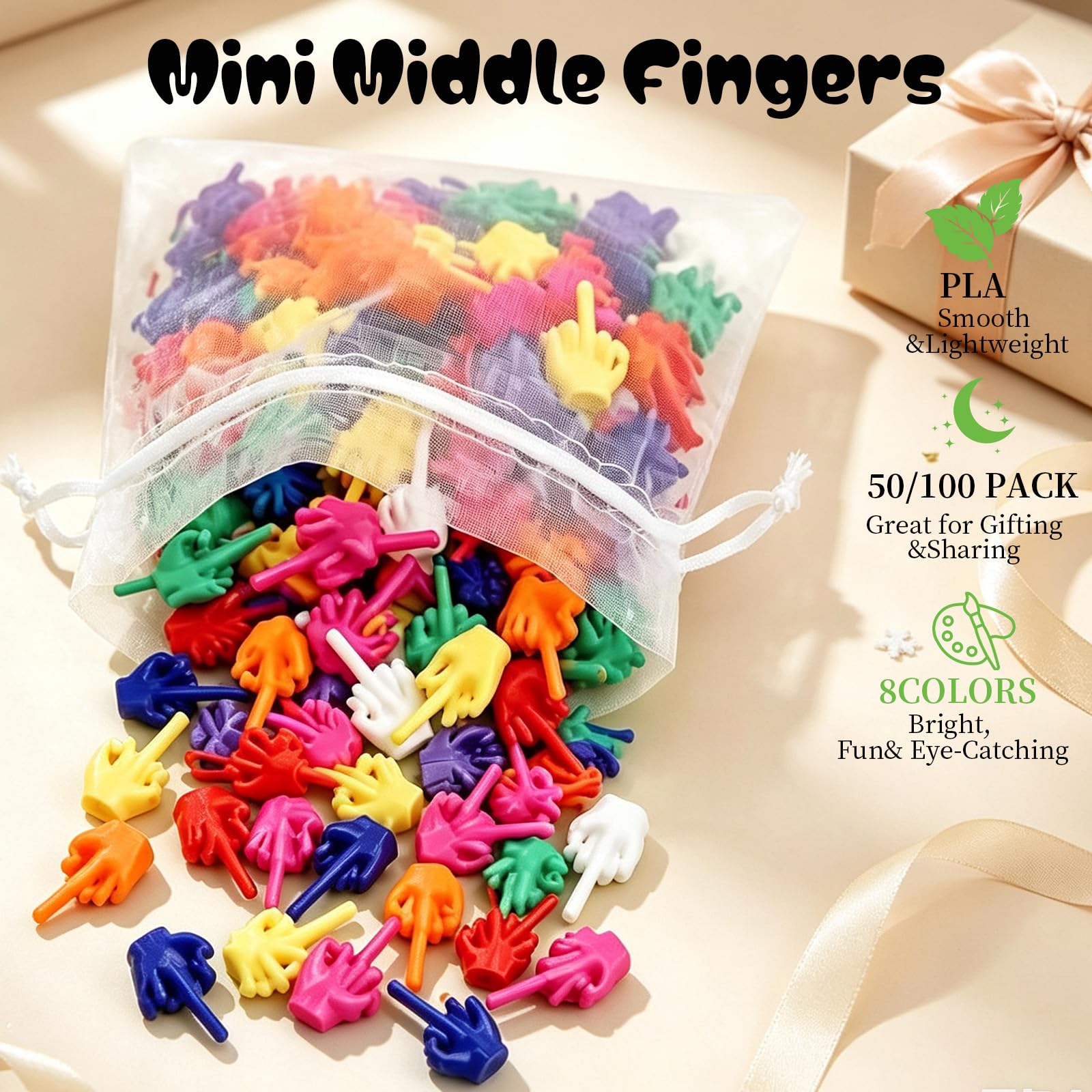 Mini Mittelfinger, Buntes Mini-Mittelfinger-Spielzeug