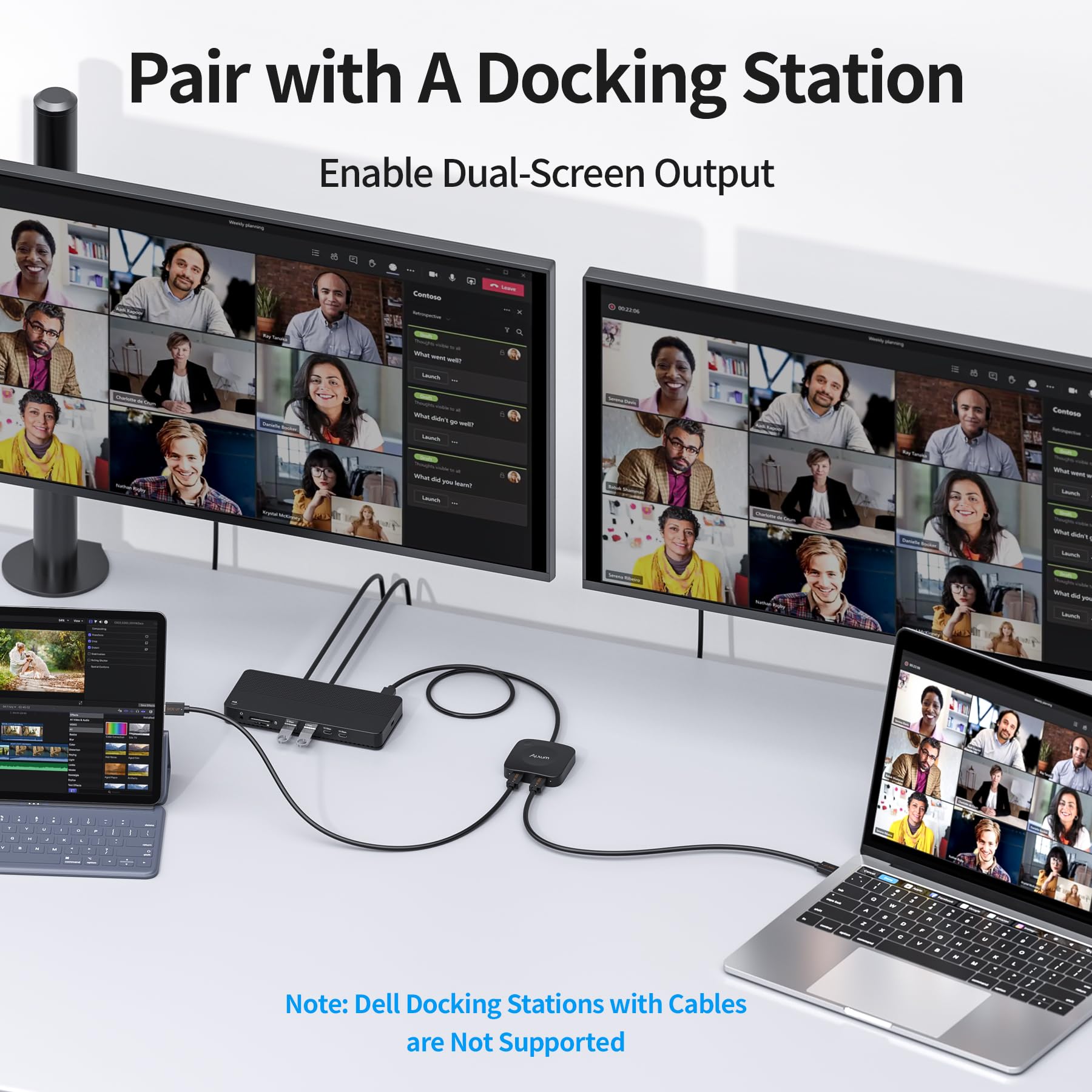 Alxum Commutateur USB C 20 Gbps pour 2 PC, avec PD 3.1 140W, jusqu'à 8K@30Hz sous Windows et 4K@60Hz sous macOS, Partage d’Un Moniteur ou d’Une Station d’Accueil Thunderbolt 4, Bureau et Gaming