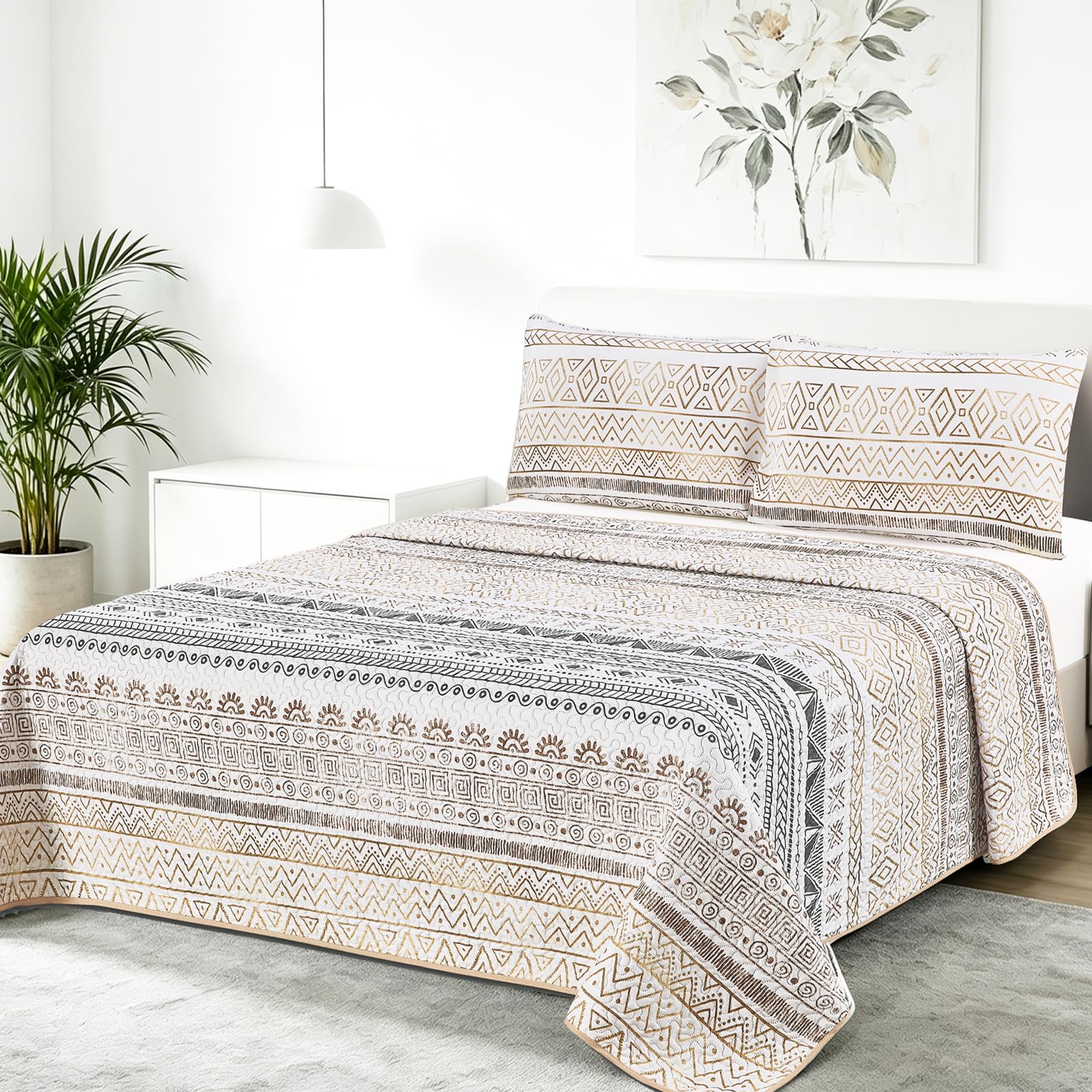 Colcha verano cama 150 estampada Mod11 de 240x250 cm con dos fundas de almohada
