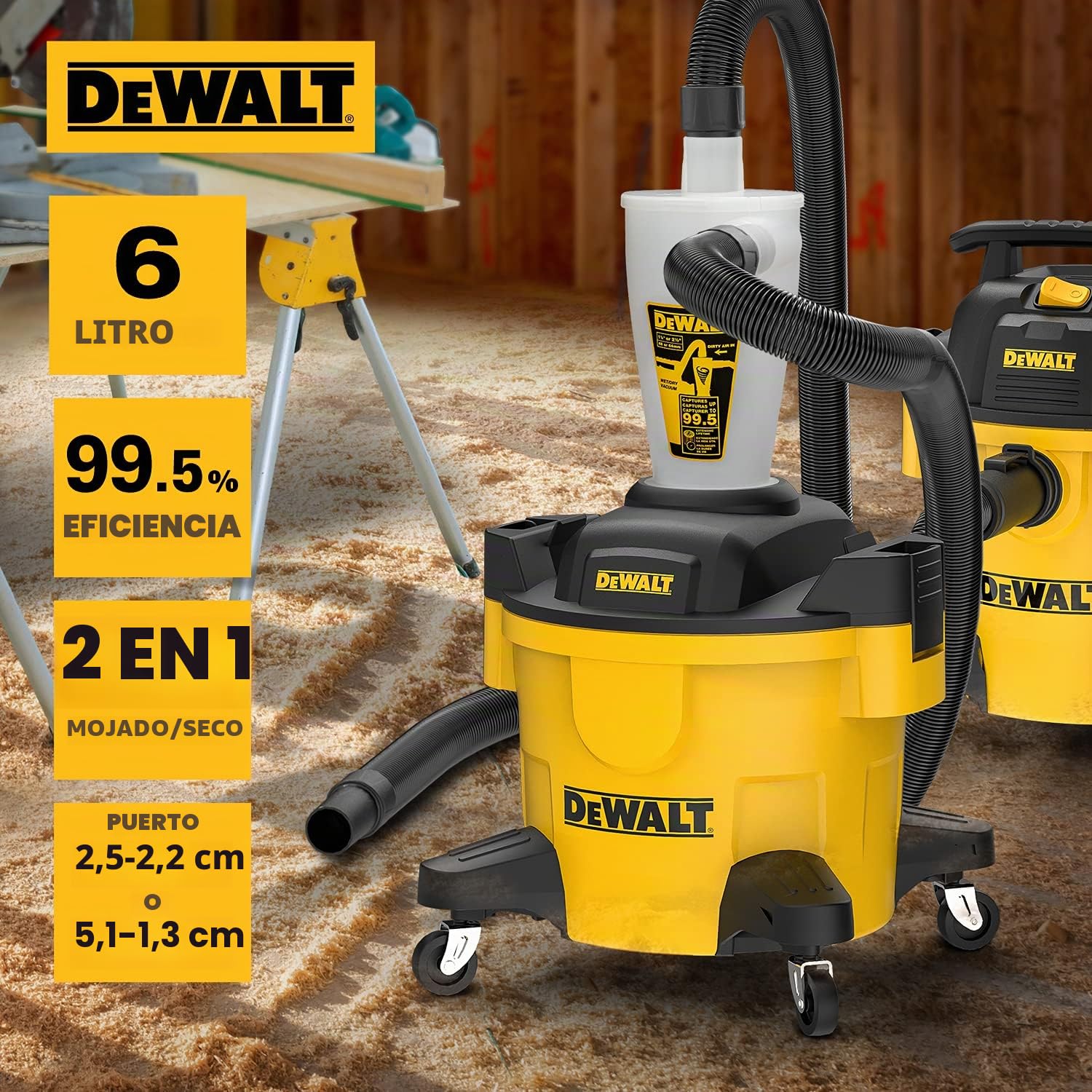 Dewalt DXVCS002 Separador de Polvo, Metal, Amarillo