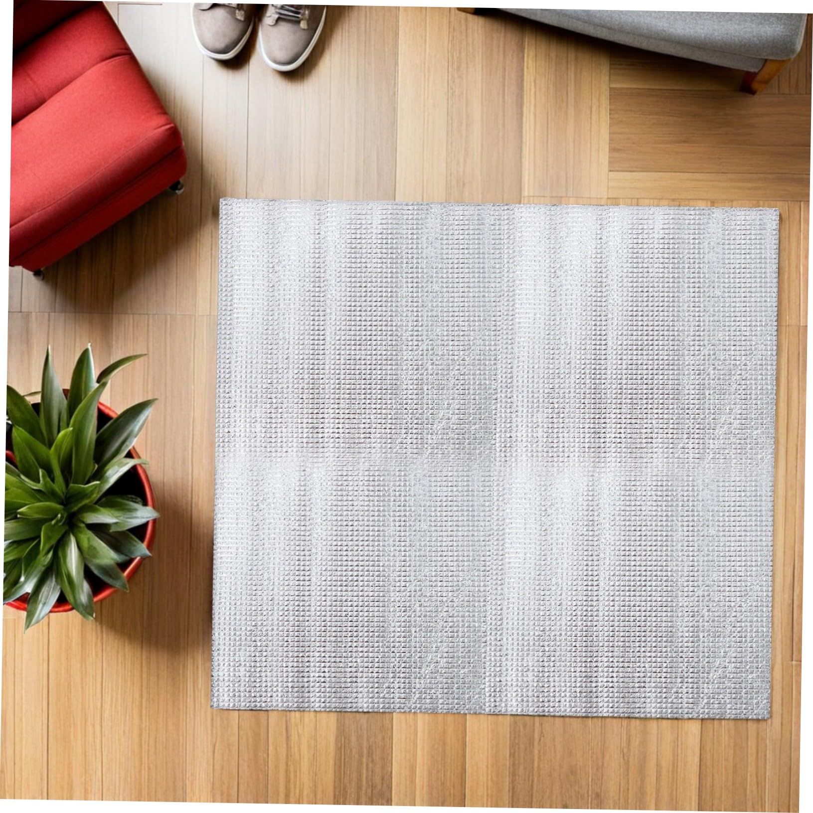 2 Set Copertura Isolante per Ventilazione Soffitta Protezione Termica per Ventilatore da Soffitta Copri Ventilazione Resistente e Facile da Installare Argento