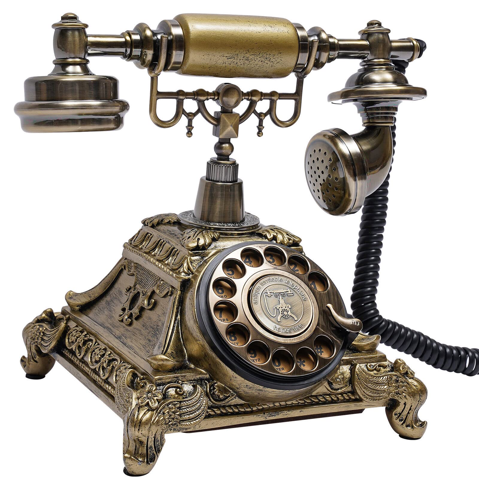 Teléfono Retro Antiguedades para Casa, Teléfono Antiguo, Teléfono Fijo con Dial para Teléfono Fijo, Mesa Retro para Oficina, Cafetería, Bar, Dormitorio, Decoración