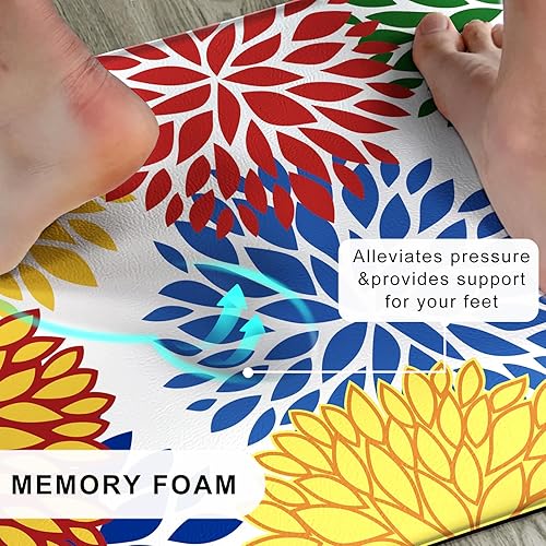 Miniatura 124 de Juego de 2 tapetes de cocina acolchados antifatiga, impermeables, antideslizantes, tapete de espuma viscoelástica, tapete cómodo para fregadero