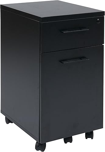 OSP Designs Pro-Line II PRD3085-BLK Prado - Archivo móvil con cajón oculto y ruedas, color negro