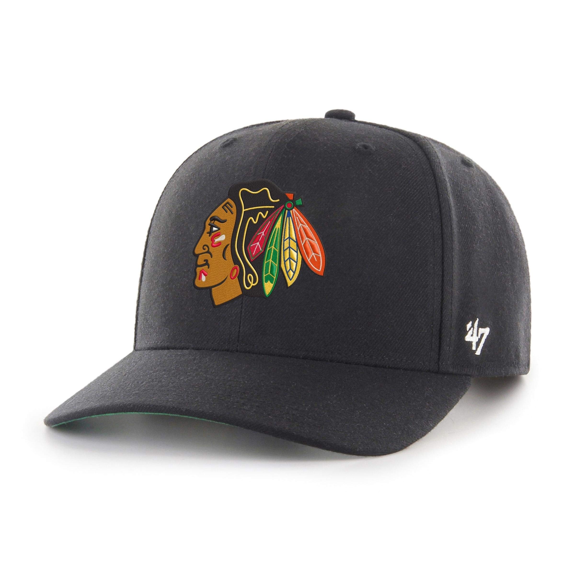 Unisex Black 47 Brand Low Profile Snapback Cap - Zone Chicago Hawks