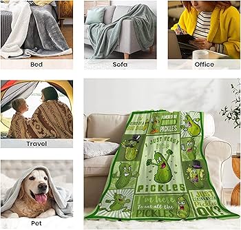Zorkomr Pickle Blanket Pickle Gifts For Pickle Lovers Women Kids Funny Pickles Lover Blankets For Aduts Men Boys Bed Sofa Couch