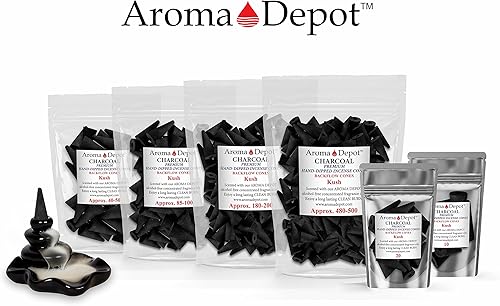 Miniatura 2 de Conos de incienso de carbón de 2'' Kush BACKFLOW (Aprox. 480-500) Conos de Incienso de Carbón de Retorno de Kush