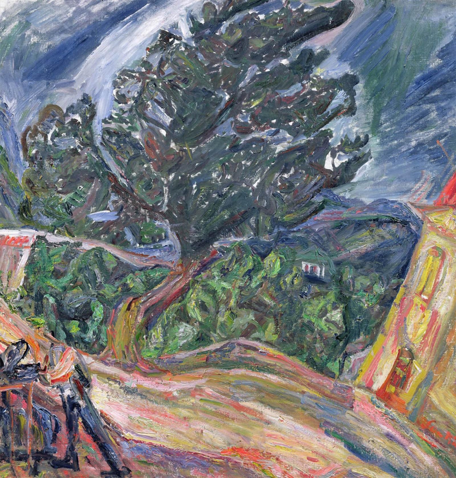 SERENDIPITP Aesthetic Poster Photo Wall Print Retro Picture the Large tree by Chaim Soutine Modern Wall Artwork for Home Decor 60x90cm