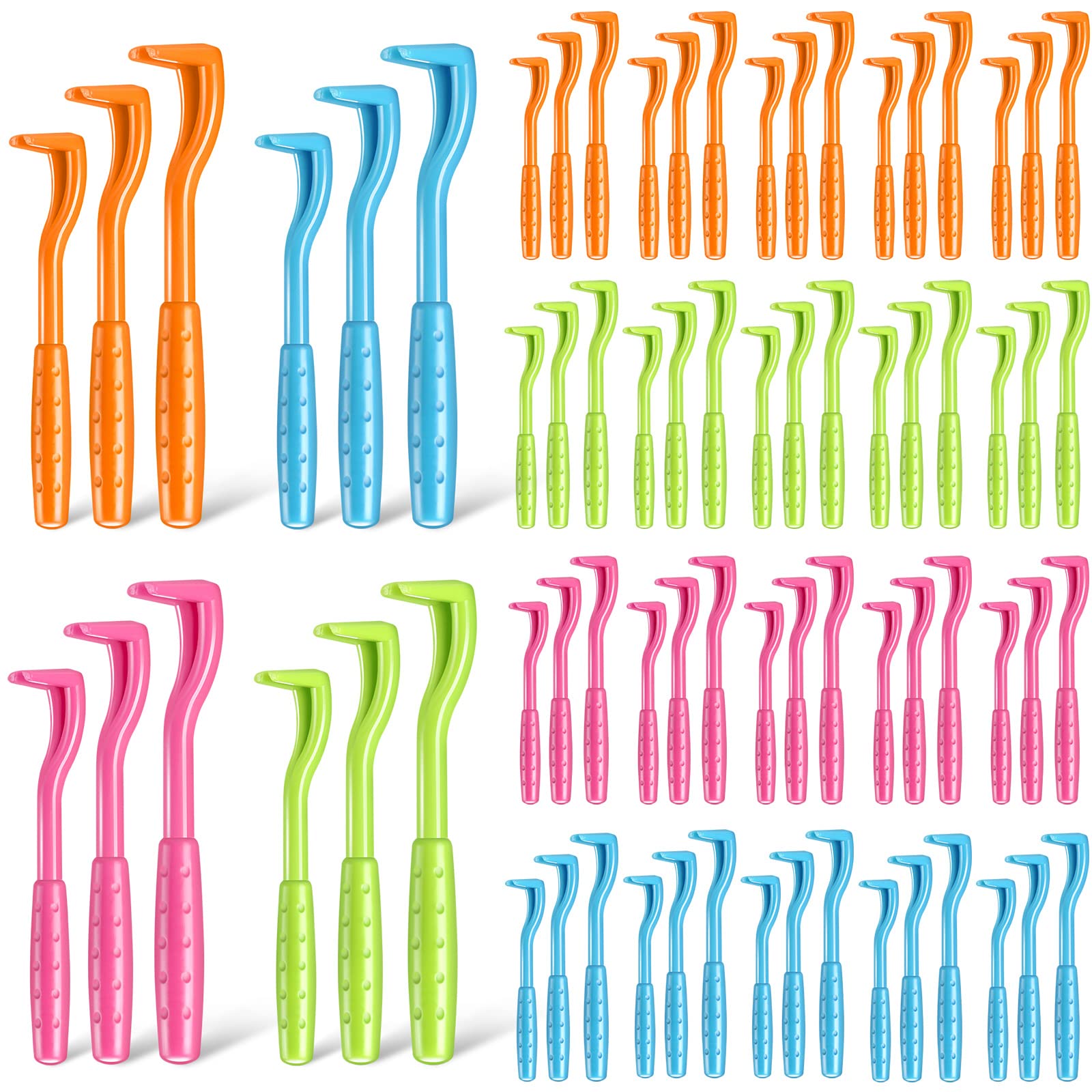 Muiltvoe 72 Pcs Tick Remover, Tick Removal Tool, 3 Sizes Safe Dog Tick Remover Flea and Tick Remover for Humans Home Small Large Pet Cat Dog, Removes Entire Head Body, 4 Colors