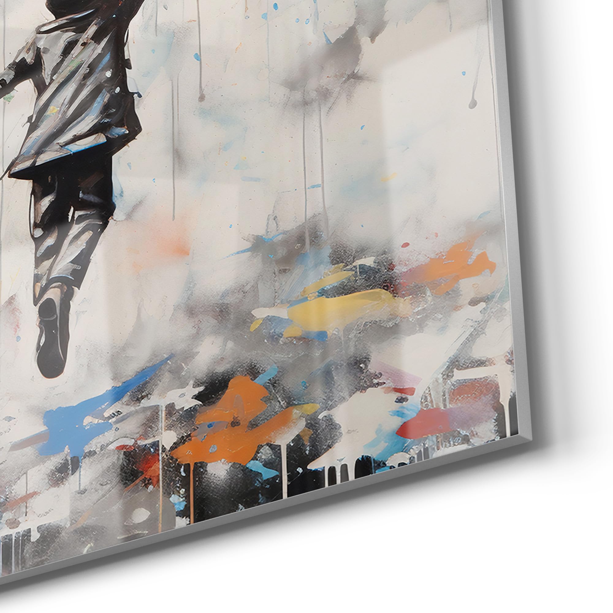 DEQORI Szklana tablica magnetyczna | wymiary 60 x 90 cm | motyw "Wschodzące sny" | tablica memo ze szkła | tablica magnetyczna z magnesami, długopisem i chusteczką do kuchni i biura | tablica