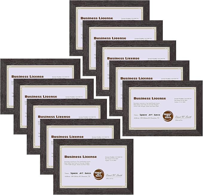 Space Art Deco 5.5x8.5 Document Frame Easel Stand D