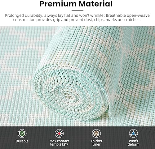 Miniatura 2 de BAGAIL - Forro de cajón no adhesivo de 12 x 20 pies, agarre fuerte, forros de almacenamiento antideslizantes para escritorio, estantes, cocina,