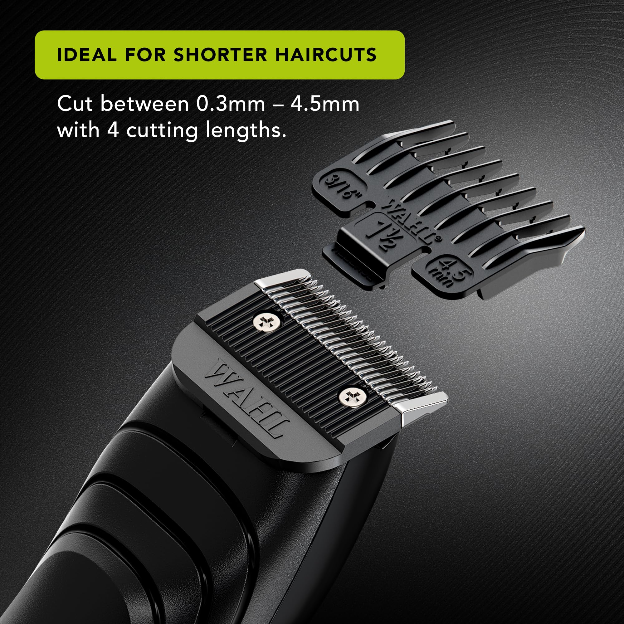 WAHL Cordless Close Cut - Precyzyjne Strzyżenie Włosów (0,3 mm), Ładowanie przez USB, 120 Minut Pracy, Zestaw do Pielęgnacji dla Mężczyzn, Czarna