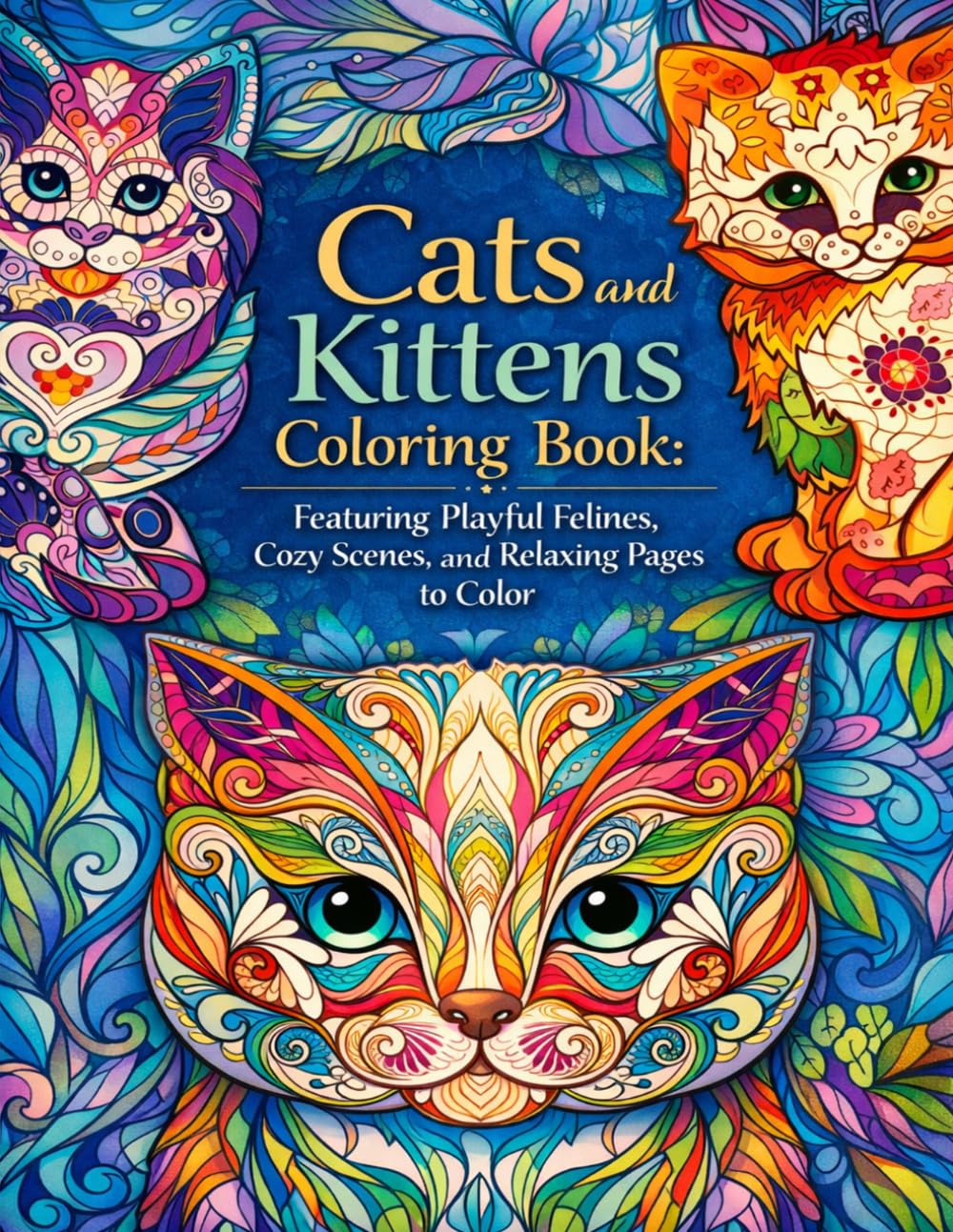 Cats and Kittens Coloring Book: Featuring Playful Felines, Cozy Scenes, and Relaxing Pages to Color