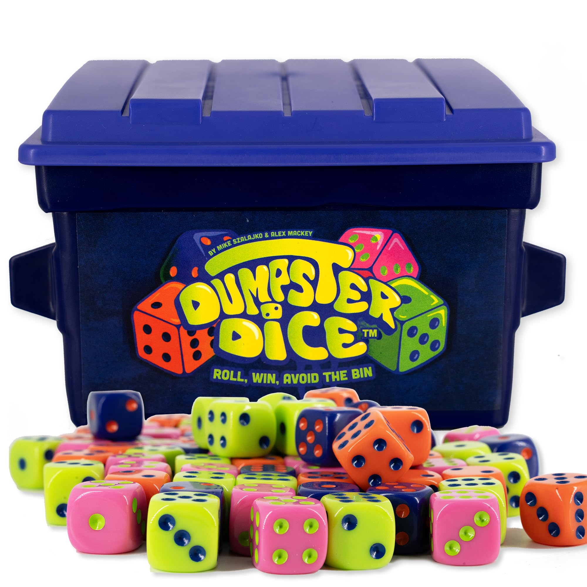 Big Discoveries Dumpster Dice - Fast-Paced Family Dice Game | Fun 4-Player Board and Dice Game with Dumpster, 80 Dice, and Graffiti Stickers | Perfect for Travel, Parties, and Game Night