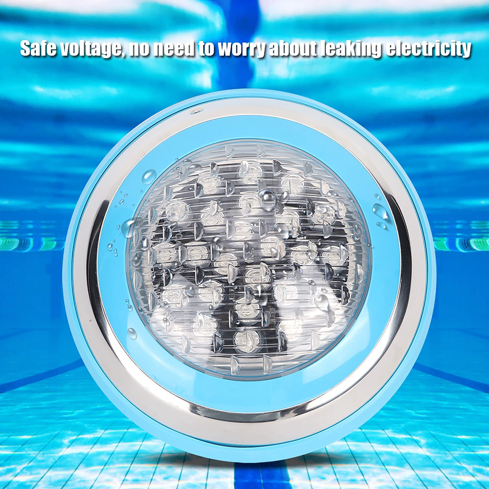 Jeffergarden Luce LED Sommergibile, Luce Subacquea 24W, Luce Subacquea LED AC 12V 24LED Luce Subacquea Telecomando Illuminazione Impermeabile per Piscina