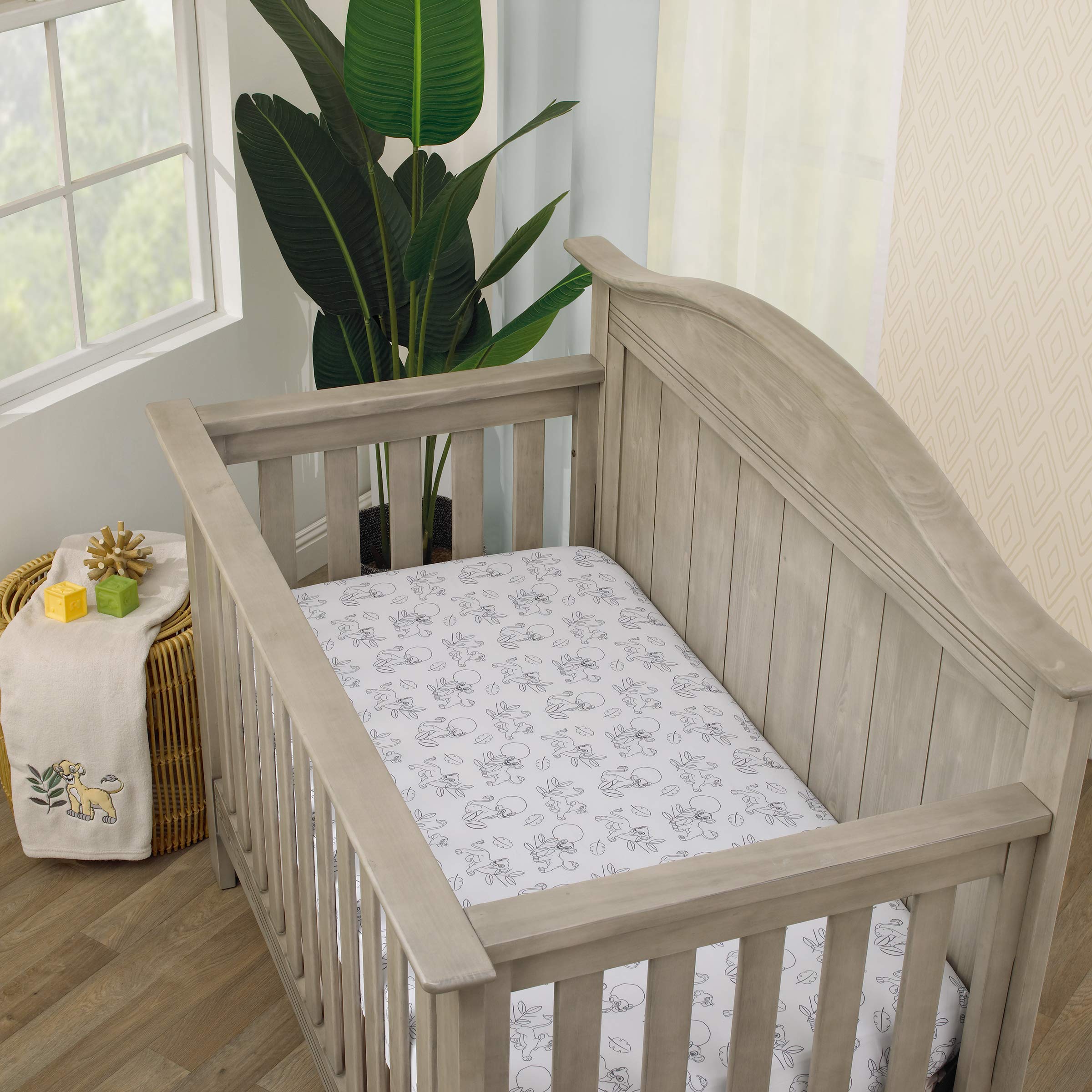 Snapklik.com : Disney Lion King Leader Of The Pack Grey, Sage, Ivory \u0026  Yellow 3Piece Nursery Crib Bedding Set, image size:2400x2400