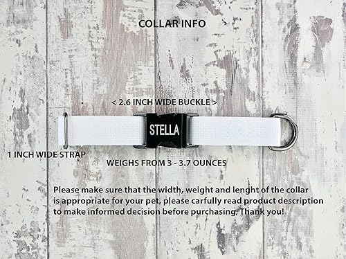 Miniatura 6 de Candy cane, Christmas Dog Collar wmetal buckle or plastic, HAND MADE, Custom Engraved Personalized Collar, 1 inch wide, designer collars