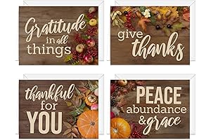 Rustic Thanksgiving Gratitude Thank You Cards for Clients