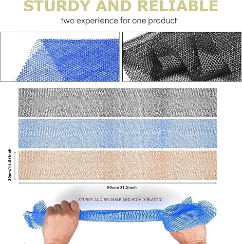 Miniatura 3 de Esponja de baño africana de red africana, esponja de baño de red larga, exfoliante para el cuerpo de la ducha, depurador de espalda suave, ideal