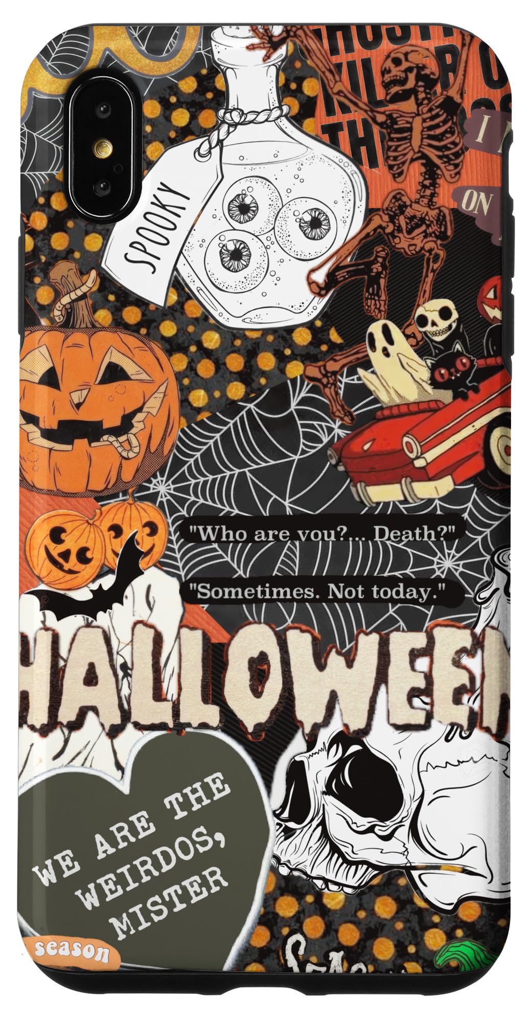 iPhone XS Max Cute Retro Halloween Collage Scrapbook Moodboard Spooky Case