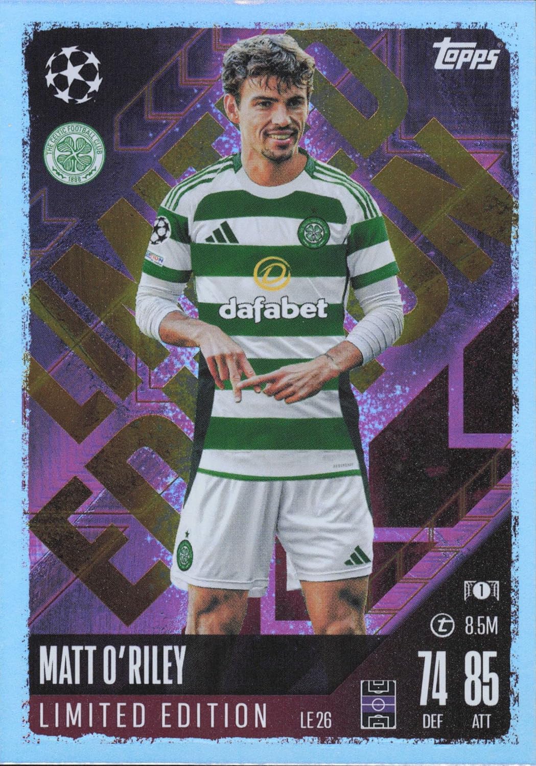 Match Attax 2024 2025 24/25 Limited Edition Trading Card(s) You Select (L to Z) (Matt O'Riley LE26)
