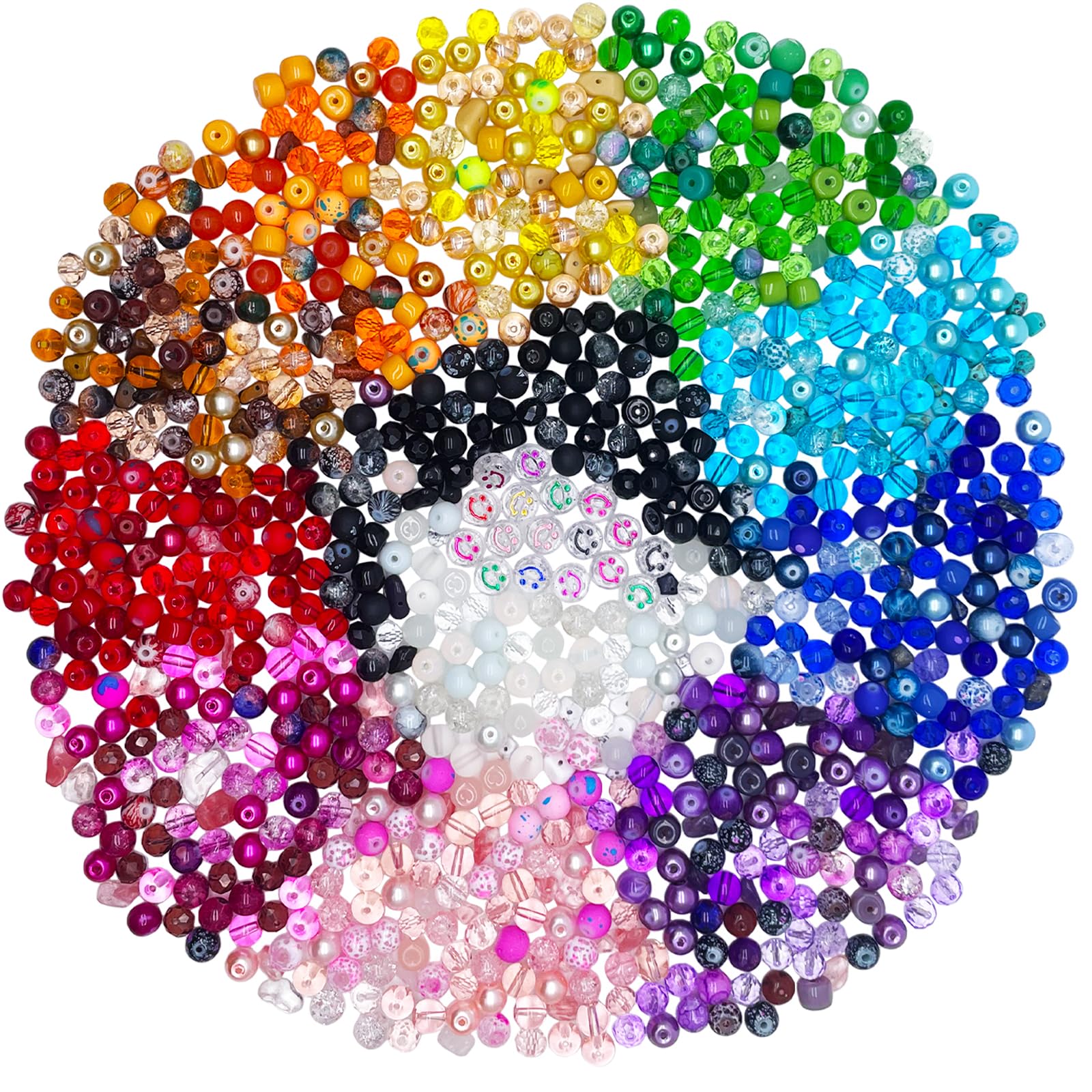 Xmada829 PCS Bracelet Making Kit - 660 PCS Glass Beads for Jewelry Making, 12 Colors Assorted Beads Bracelet Kit, Crystal Beads, Jewelry Making Kit for Teen