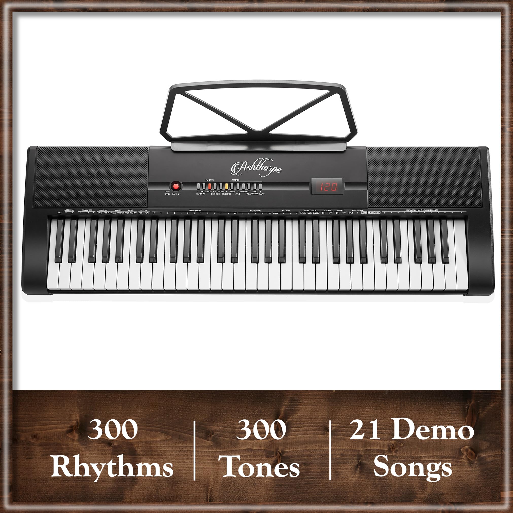 Amazon.com: Ashthorpe 61-Key Digital Electronic Keyboard
