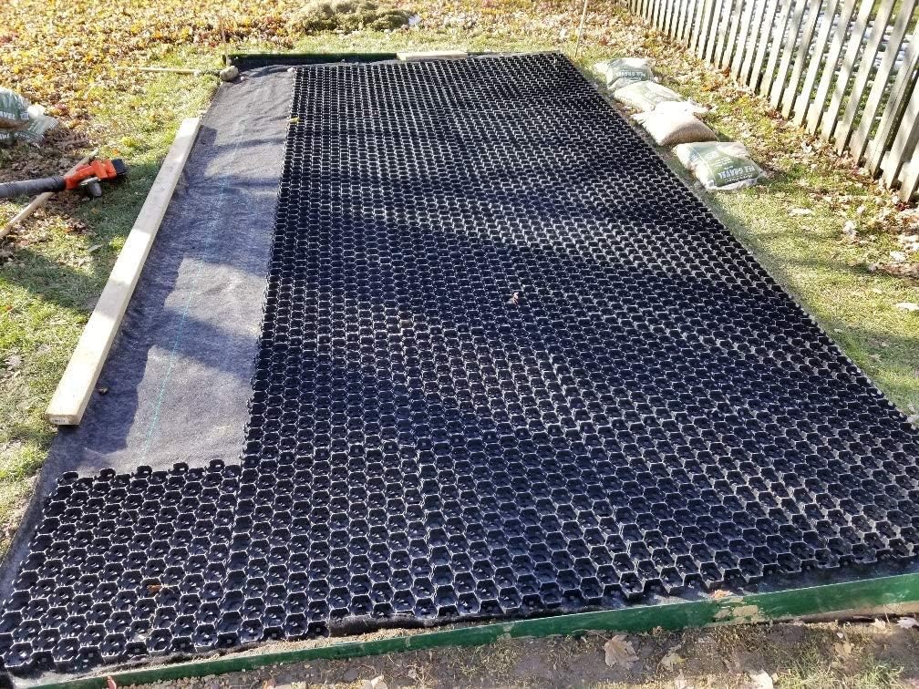 Vodaland - HEXpave Grid - 1" Depth Permeable Paver System - 27,000 lbs Load Class - DIY Patio, Walkway, Shed Base, Light Vehicle Driveway and Much More! (65 Sq Ft)