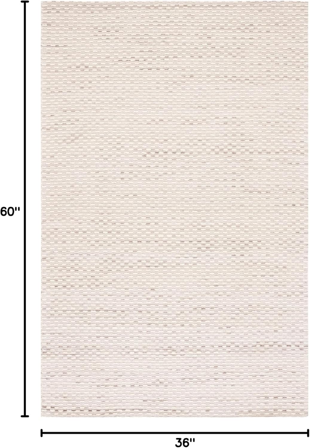 SAFAVIEH Marbella Collection Accent Rug - 3' x 5', Beige, Handmade Wool, Ideal for High Traffic Areas in Entryway, Living Room, Bedroom (MRB158B)