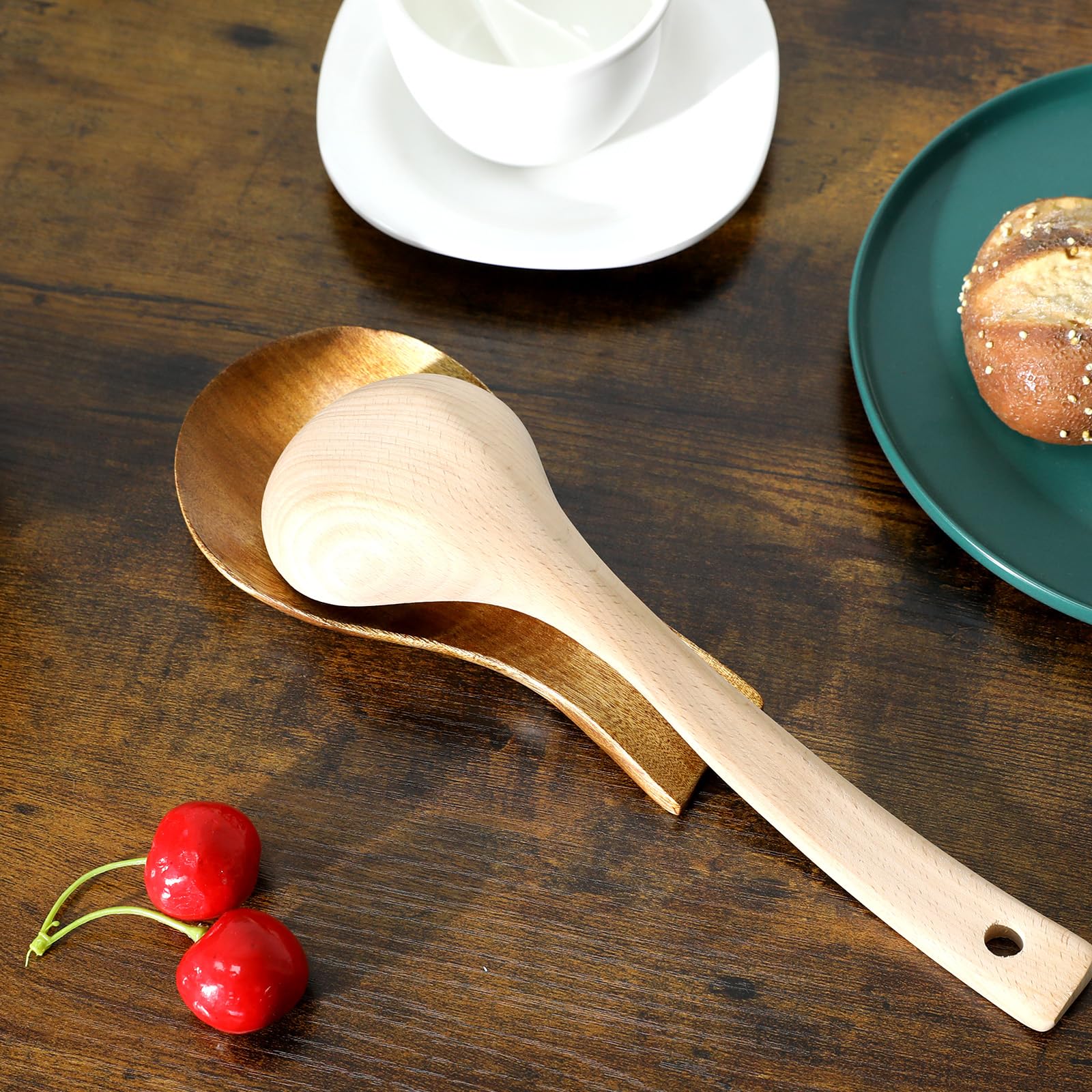 Repose cuillère en bois pour cuisine, ustensiles de cuisine longue