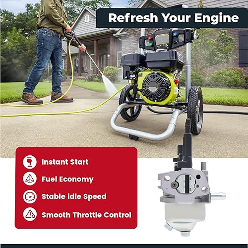 Miniatura 4 de Carburador para Ryobi RY802900 2900PSI Lavadora a presión Reemplazar 099981133027