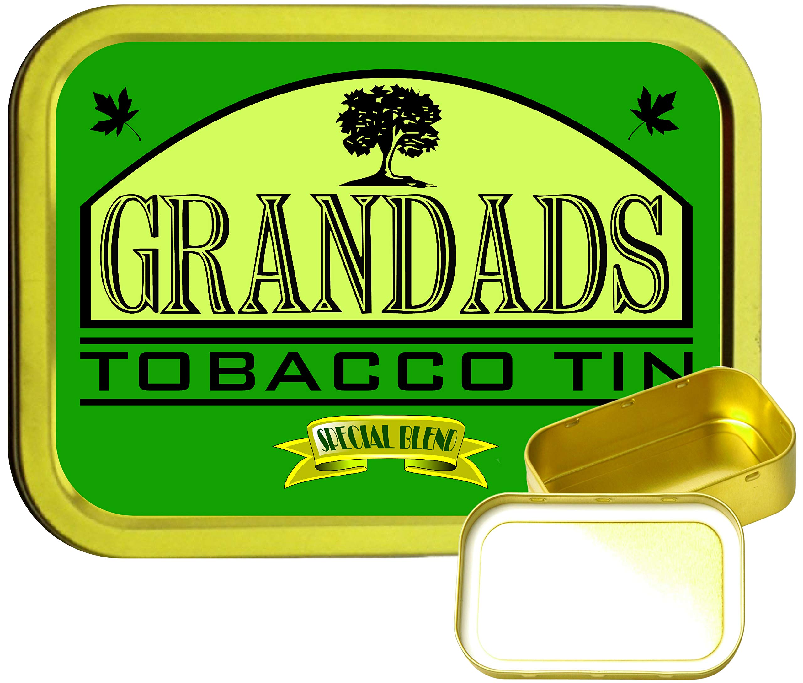 Teez Gold Grandads 2Oz Tobacco Tin, 2Oz Tobacco Tin, Airtight Tobacco Tin