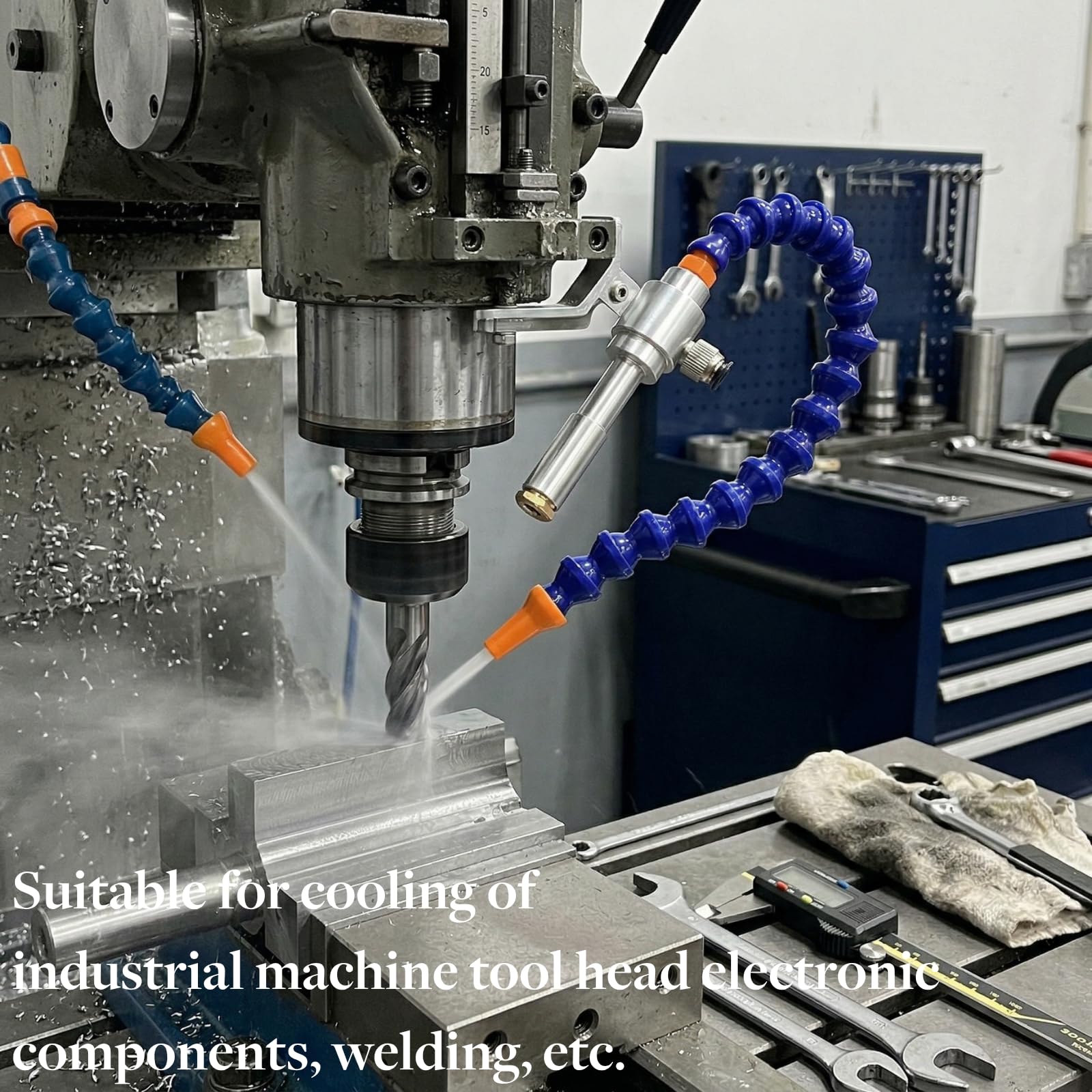 Mini Pistola de Aire Frío Vortex con Tubo Flexible, Pistola Refrigeradora de Aire Comprimido, Tubo Vortex Portátil para Cabezal de Máquina Herramienta Industrial y Enfriamiento