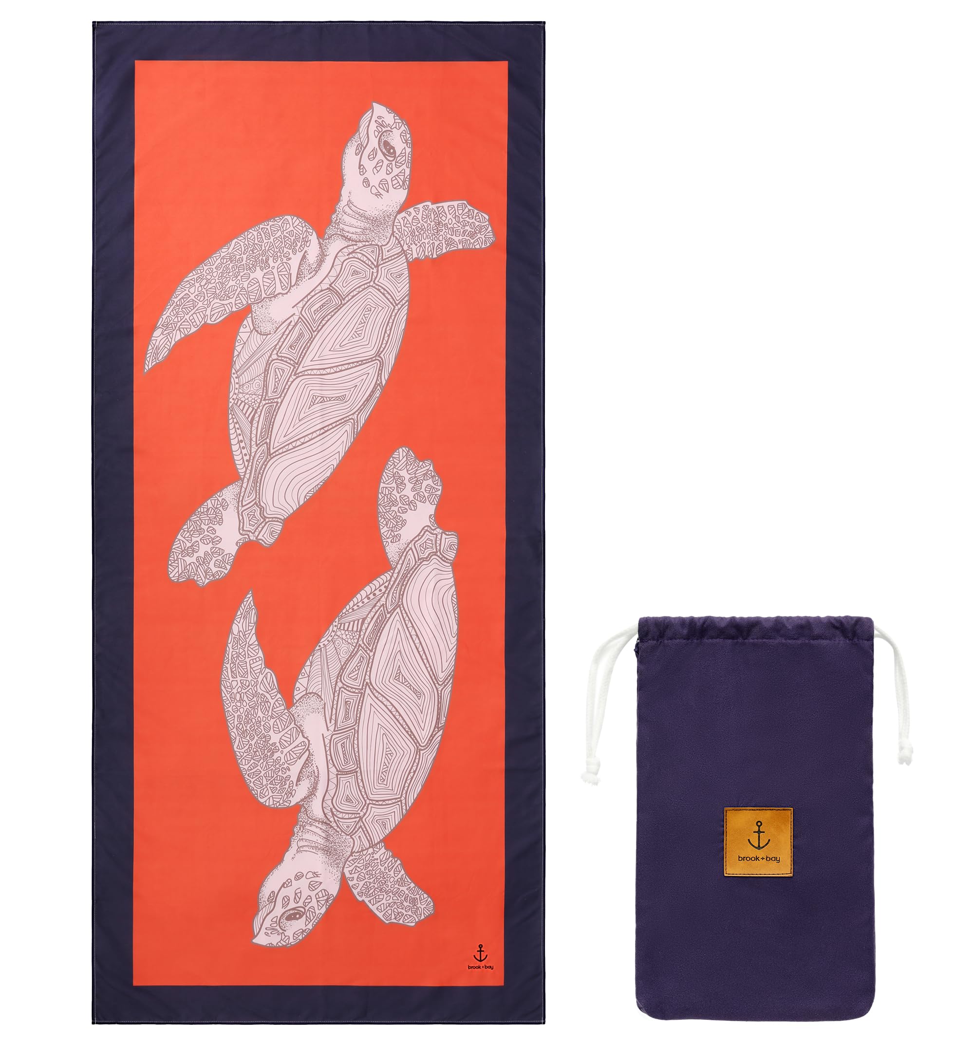 Brook + Bay 35 x 78 in Oversized Beach Towel - Sand Free & Quick Dry Towels -Beach Towels Oversized-Large Beach Towels for Camping & Pool