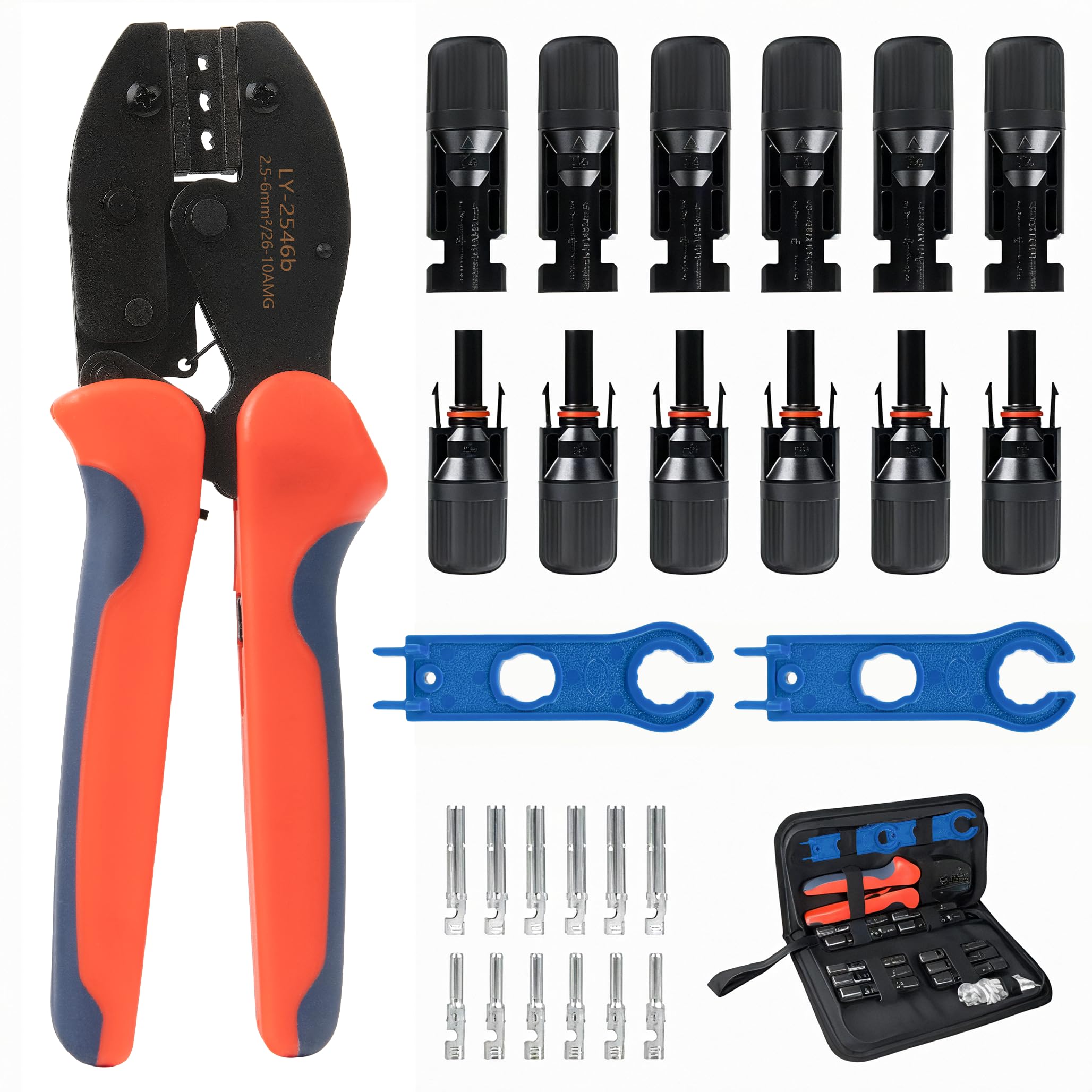 EIEVEY Alicates Engarzadores Solares Kit para Cables PV 2.5/4/6mm²