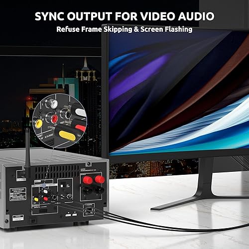 Miniatura 6 de V.TOP RCAPhono Macho Plug a Plug Compuesto AV Audio Video Cable Cable TV Cable - Triple 3X RCA a RCA Cable Estéreo con enchufe amarillo rojo blanco