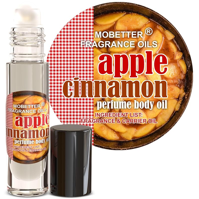 MOBETTER FRAGRANCE OILS Óleo corporal perfumado Apple Cinnamon com aplicador roll-on