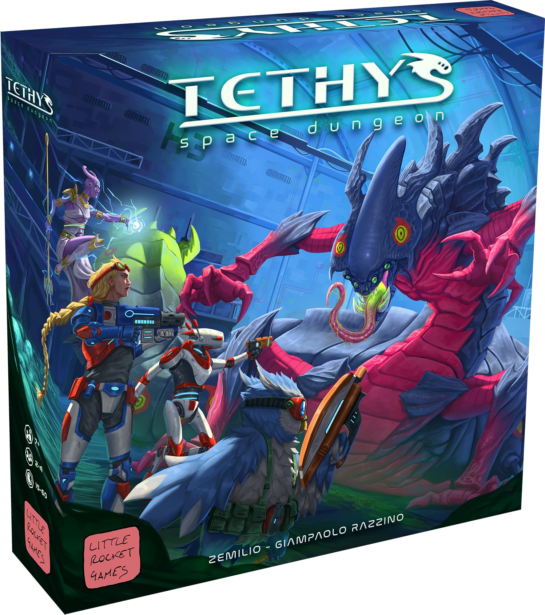 TETHYS Space Dungeon Board Game in Italian and English Little Rocket Games