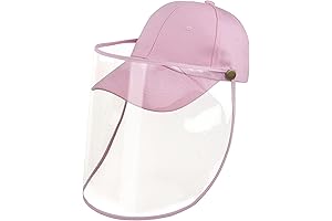 Men Women Detectable Sun Protection Baseball Hat with Face Shield