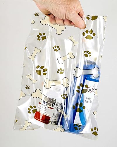 Miniatura 5 de Bolsas con estampado disperso transparente con temática de mascotas para perrogatohilo - azul (MSP1002 9x9) bolsas de 100 unidades por caja