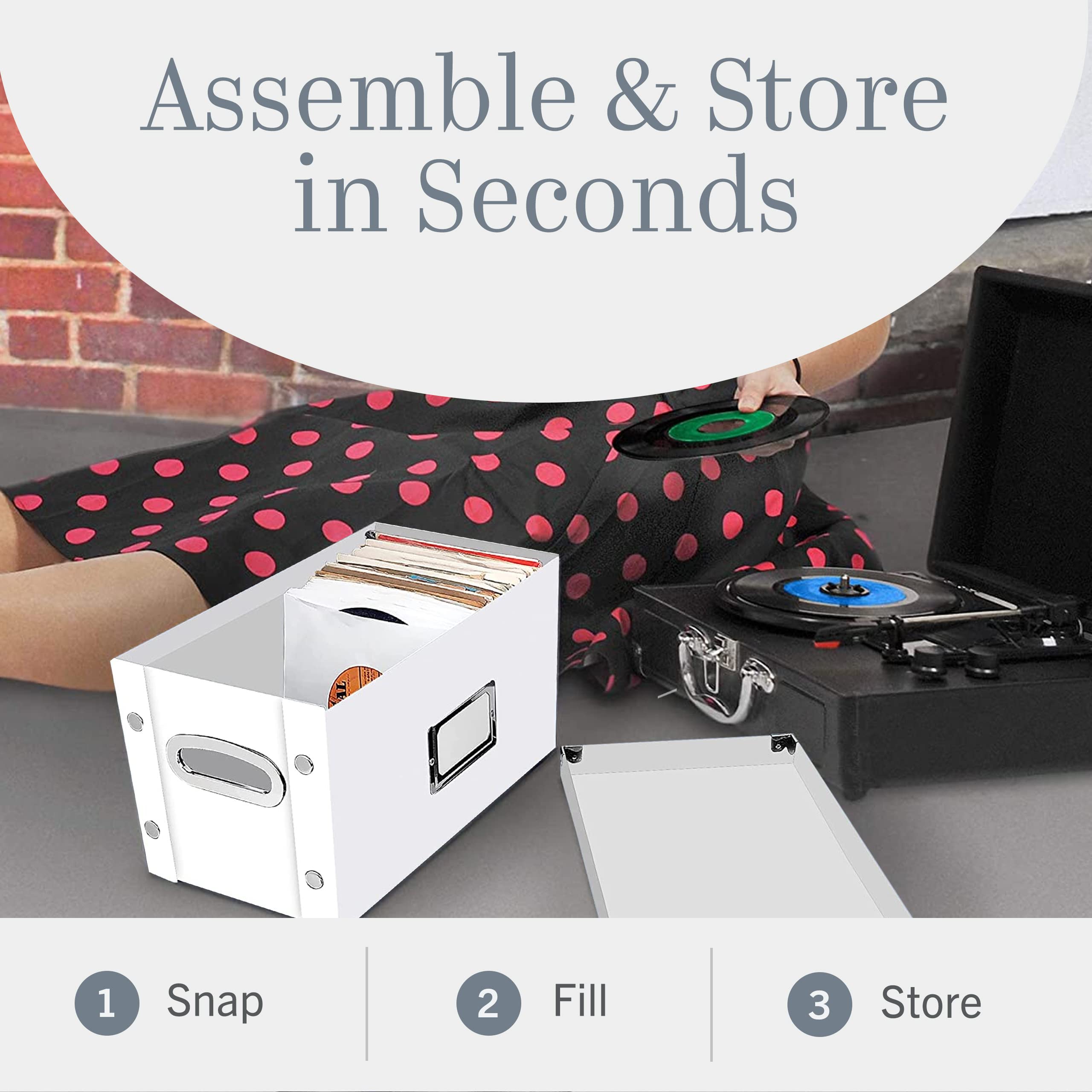 Amazon.co.jp: Snap-N-Store ビニールレコード収納ボックス - 7インチ