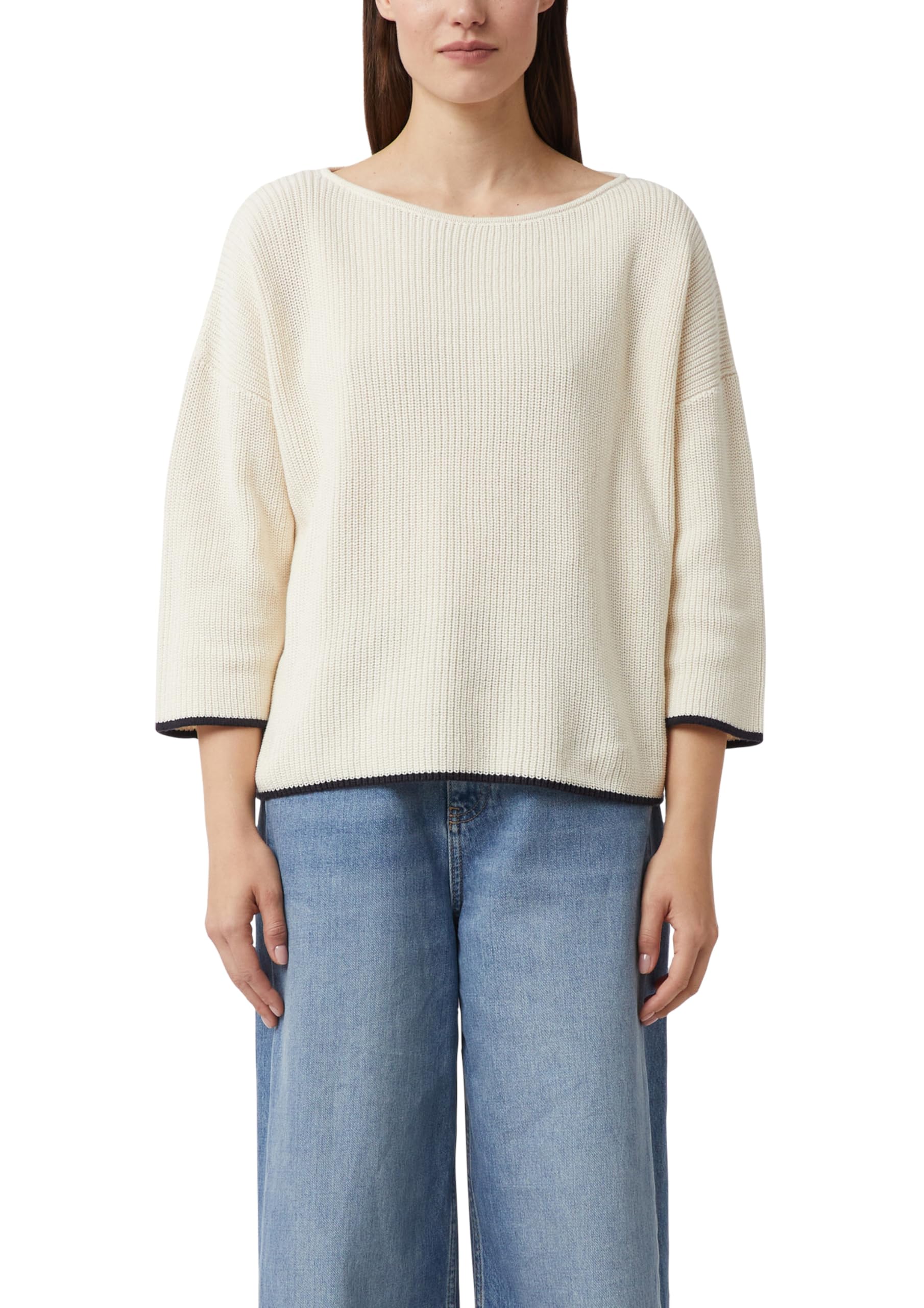 Comma Pullover im Boxy Fit mit Kontrastdetails