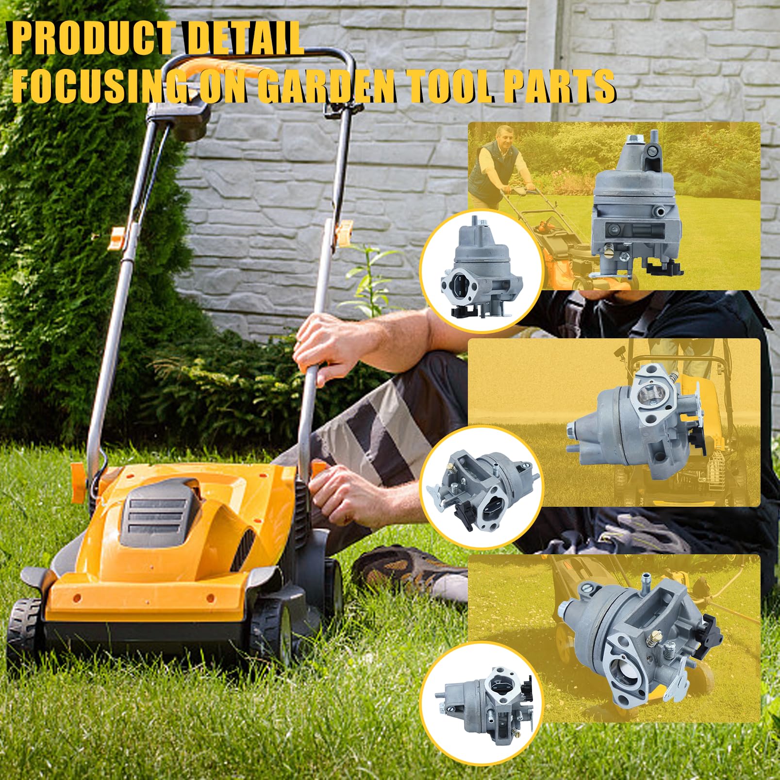 EA175V EA190V Carburateur Laveuse à Pression pour Subaru Robin EV190A pour Honda XR2750 Troy-Bilt TB130 020344 pour Husqvarna HU700F Tondeuse à Gazon avec Bougie d'Allumage Filtre à Air etc.