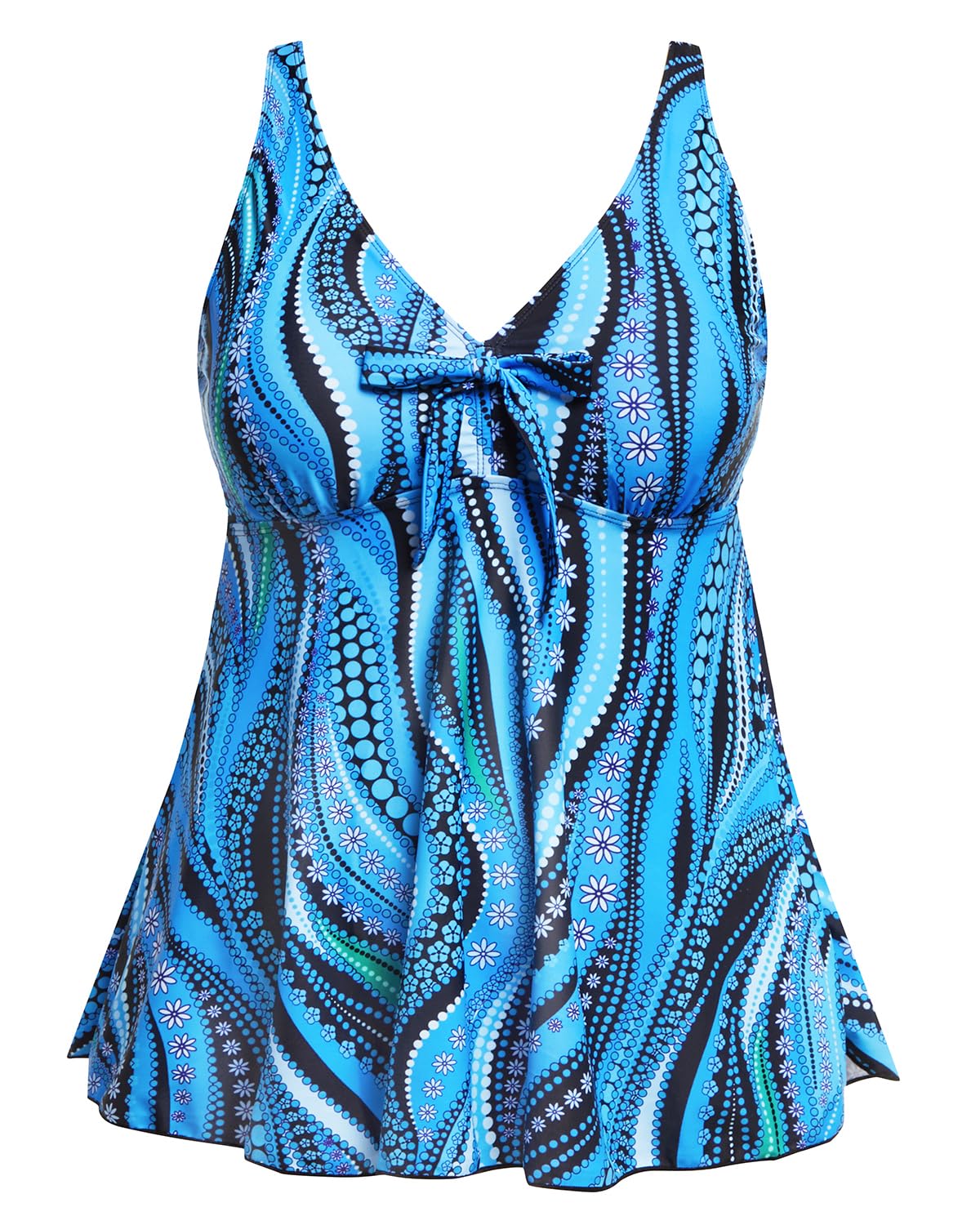 Plus Size Tankini Tops for Women Only - Flowy Bathing Suits Tops Modest Swimsuit No Bottom